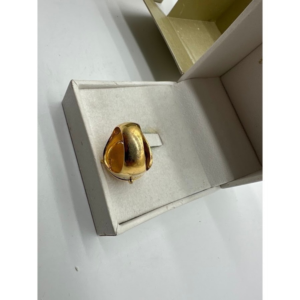 Versace Medusa Head Gold Tone Statement Ring Made in Italy Size 17 with Box - Picture 5 of 12